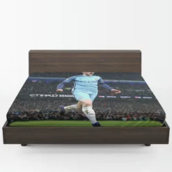 Manchester City Football Player Kevin De Bruyne Fitted Sheet 1