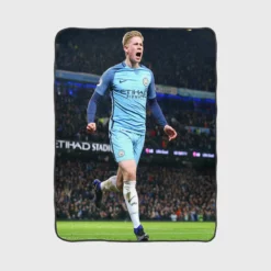 Manchester City Football Player Kevin De Bruyne Fleece Blanket 1