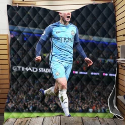 Manchester City Football Player Kevin De Bruyne Quilt Blanket