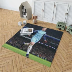 Manchester City Football Player Kevin De Bruyne Rug 1