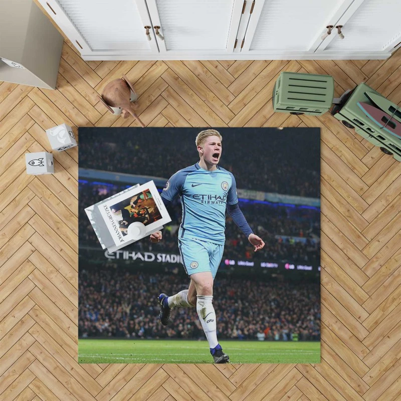 Manchester City Football Player Kevin De Bruyne Rug