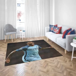 Manchester City Football Player Raheem Sterling Rug 2