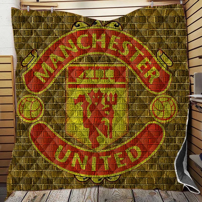 Manchester United Awarded Football Team Quilt Blanket