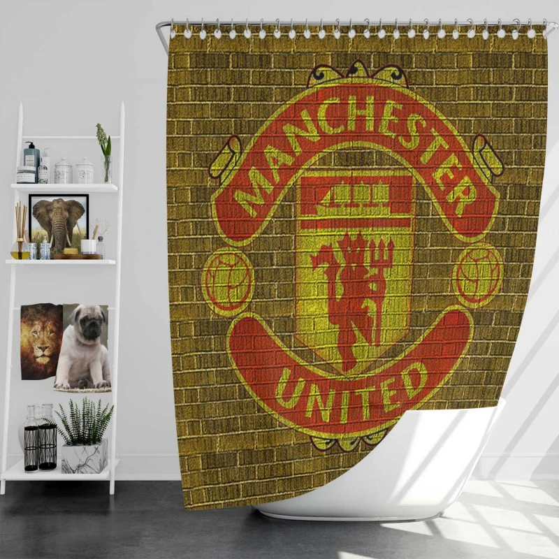 Manchester United Awarded Football Team Shower Curtain
