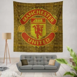 Manchester United Awarded Football Team Tapestry