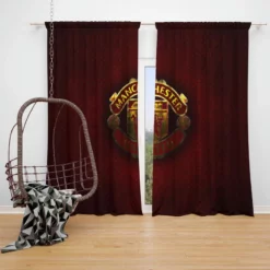 Manchester United Club Logo Window Curtain