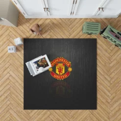 Manchester United FC Energetic Football Player Rug