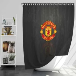 Manchester United FC Energetic Football Player Shower Curtain