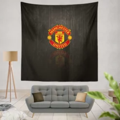 Manchester United FC Energetic Football Player Tapestry