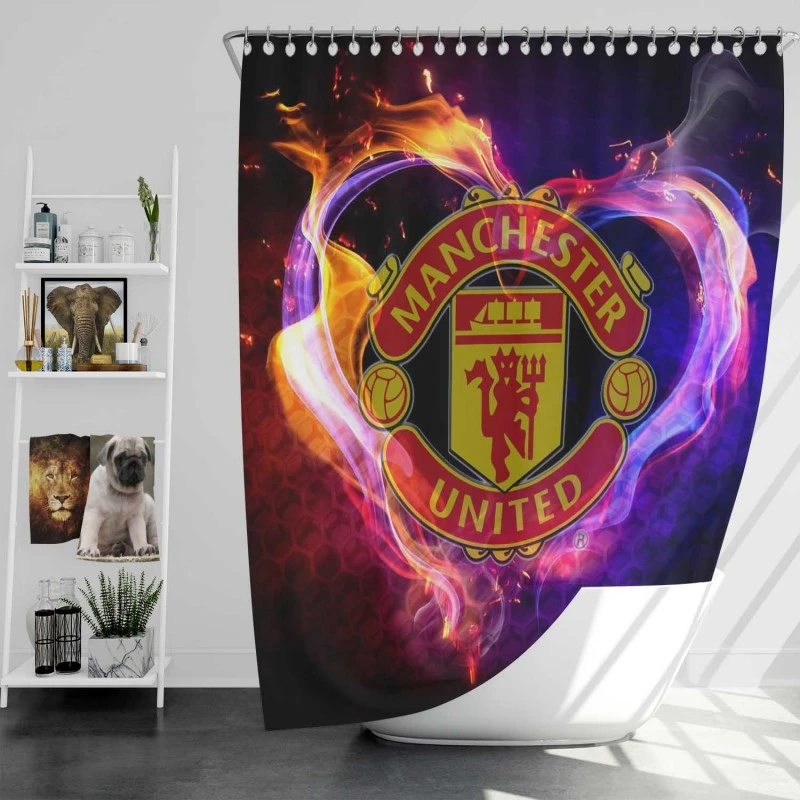 Manchester United FC Premier League UK Football Club Shower Curtain