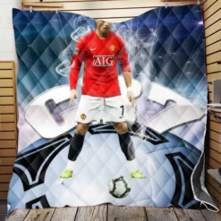 Manchester United Football Player Cristiano Ronaldo Quilt Blanket