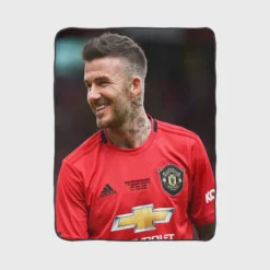 Manchester United Player David Beckham Fleece Blanket 1