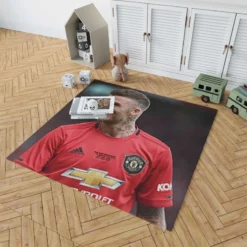 Manchester United Player David Beckham Rug 1