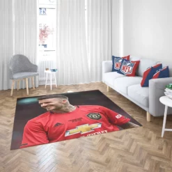 Manchester United Player David Beckham Rug 2