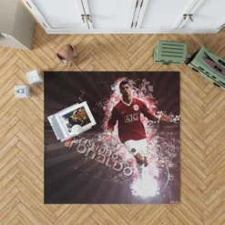 Manchester United Young Cristiano Ronaldo Rug