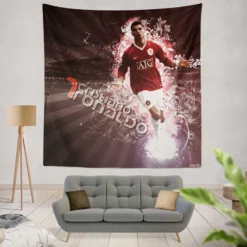 Manchester United Young Cristiano Ronaldo Tapestry