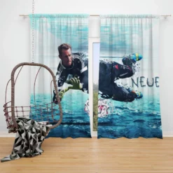 Manuel Neuer Excellent German Soccer Player Window Curtain