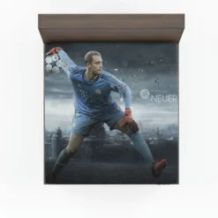 Manuel Neuer Powerful German Football Player Fitted Sheet