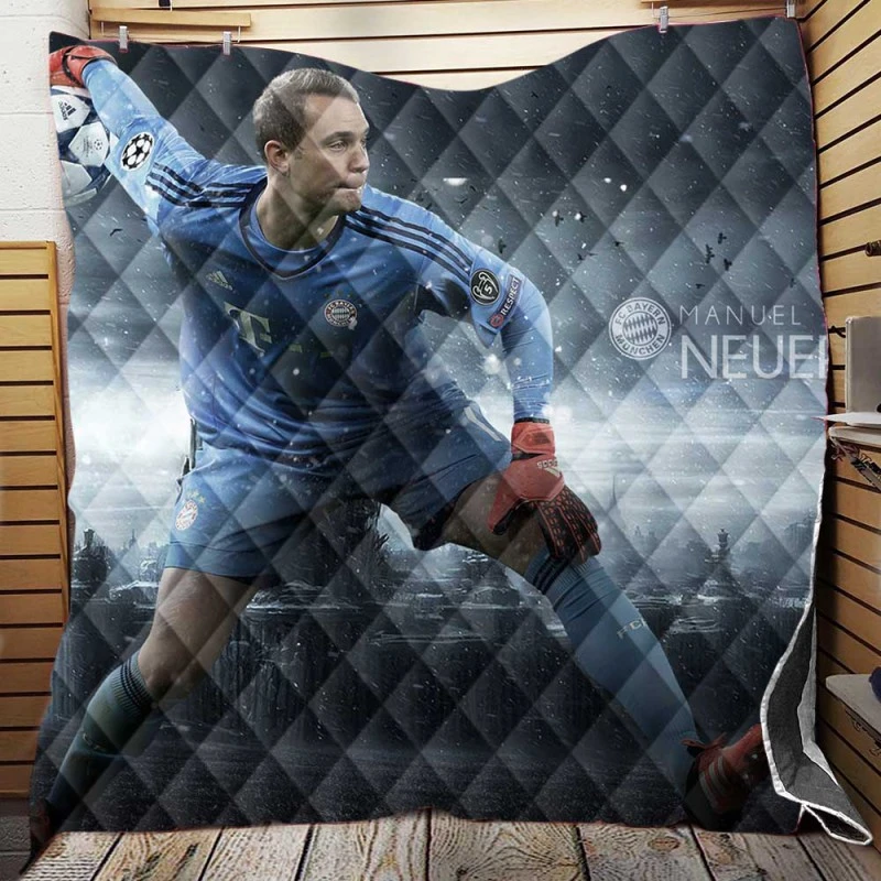 Manuel Neuer Powerful German Football Player Quilt Blanket