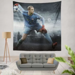 Manuel Neuer Powerful German Football Player Tapestry