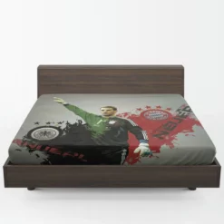 Manuel Neuer Professional German Football Player Fitted Sheet 1