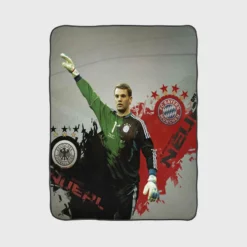 Manuel Neuer Professional German Football Player Fleece Blanket 1