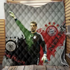 Manuel Neuer Professional German Football Player Quilt Blanket