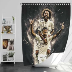 Marcelo & Mariano  Real Madrid Shower Curtain