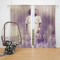 Marcelo Vieira Brazil Sports Player Window Curtain