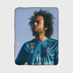 Marcelo Vieira Competitive Football Player Fleece Blanket 1