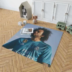 Marcelo Vieira Competitive Football Player Rug 1