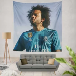 Marcelo Vieira Competitive Football Player Tapestry