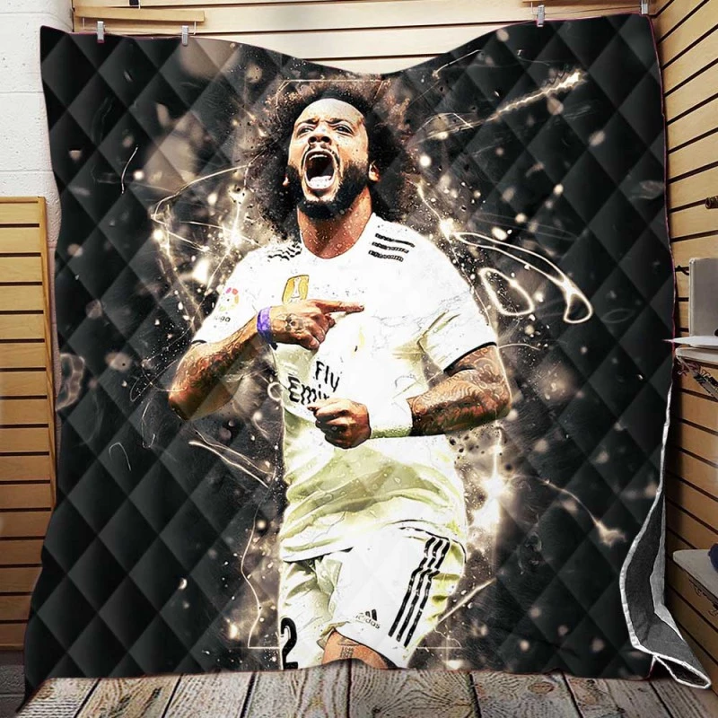 Marcelo Vieira Real Madrid Sports Player Quilt Blanket