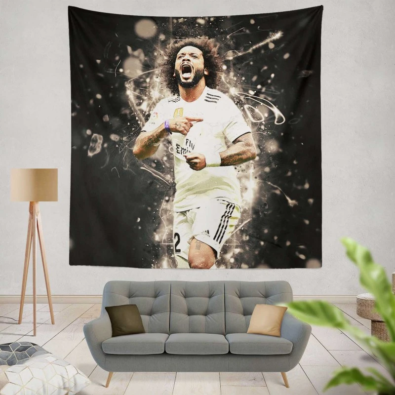 Marcelo Vieira Real Madrid Sports Player Tapestry