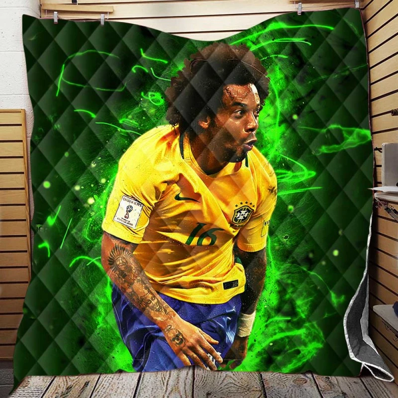 Marcelo Vieira da Silva Junior Brazilian Sports Player Quilt Blanket