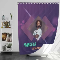 Marcelo Vieira da Silva Junior Footballer Player Shower Curtain