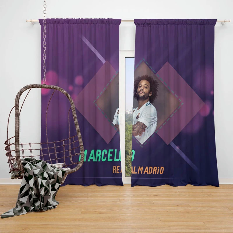 Marcelo Vieira da Silva Junior Footballer Player Window Curtain