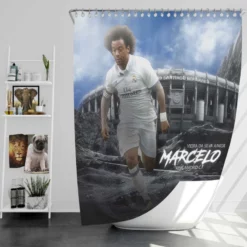 Marcelo Vieira da Silva Junior La Liga Soccer Player Shower Curtain