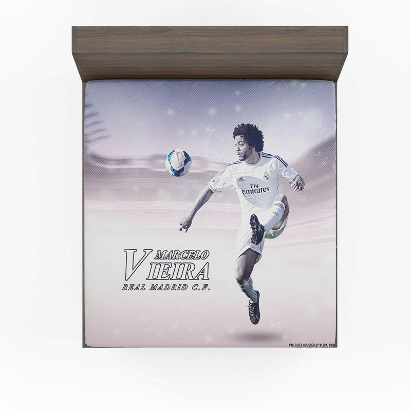 Marcelo Vieira da Silva Junior Soccer Player Fitted Sheet