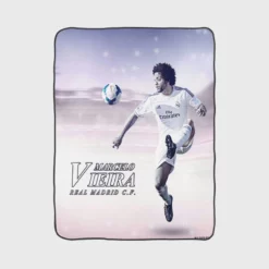 Marcelo Vieira da Silva Junior Soccer Player Fleece Blanket 1