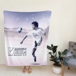 Marcelo Vieira da Silva Junior Soccer Player Fleece Blanket