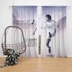 Marcelo Vieira da Silva Junior Soccer Player Window Curtain