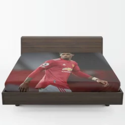 Marcus Rashford Celebrated FA Cup Football Player Fitted Sheet 1