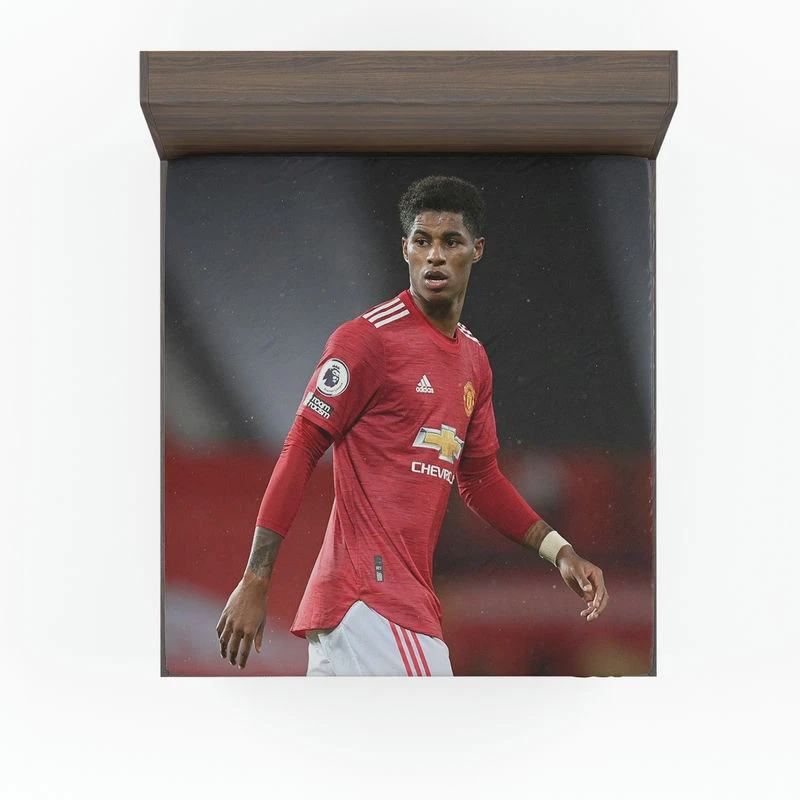 Marcus Rashford Celebrated FA Cup Football Player Fitted Sheet