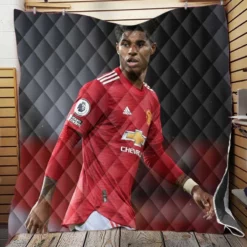 Marcus Rashford Celebrated FA Cup Football Player Quilt Blanket