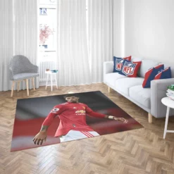 Marcus Rashford Celebrated FA Cup Football Player Rug 2