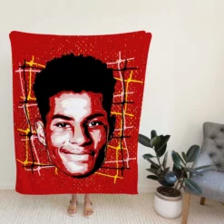 Marcus Rashford Committed Sports Player Fleece Blanket