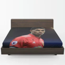 Marcus Rashford Confident United Sports Player Fitted Sheet 1