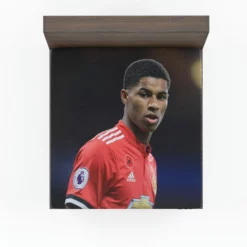 Marcus Rashford Confident United Sports Player Fitted Sheet