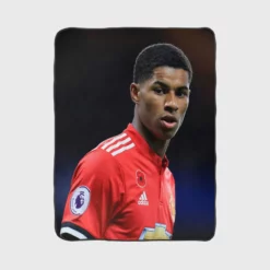 Marcus Rashford Confident United Sports Player Fleece Blanket 1